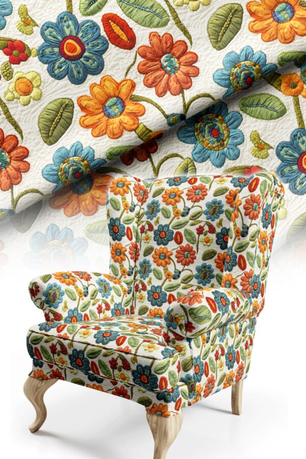 Embossed Floral Pattern Upholstery Fabric by Nilstar®