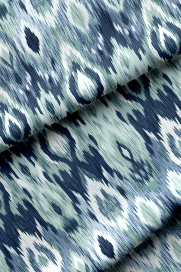 Blue Abstract Geometric Pattern Upholstery Fabric by Nilstar®