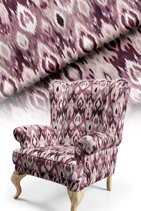 Violet Abstract Geometric Pattern Upholstery Fabric by Nilstar®