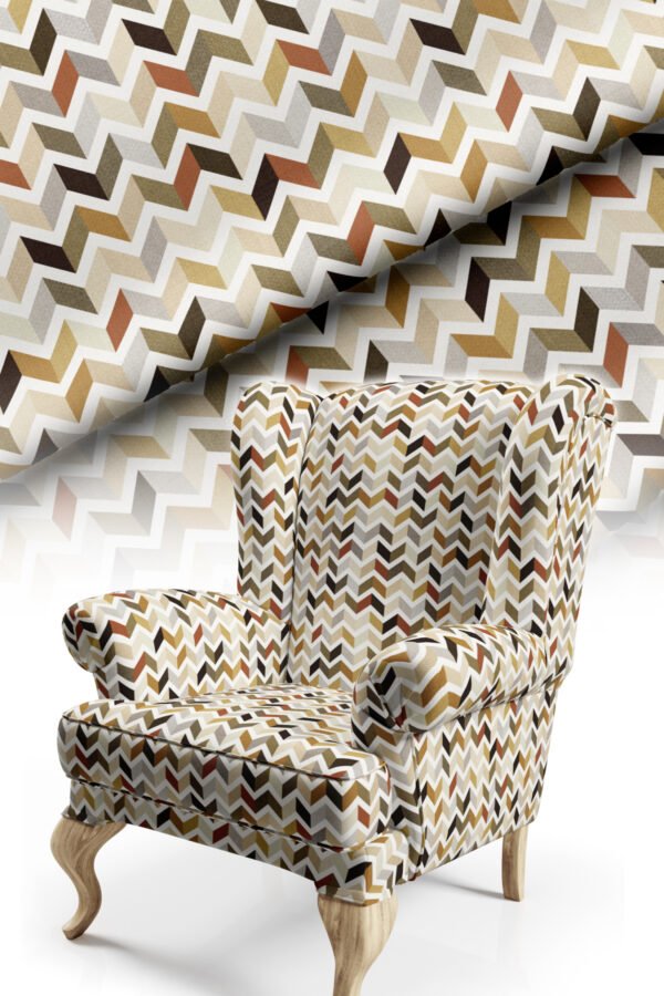 Beige Diamond Pattern Upholstery Fabric by Nilstar®