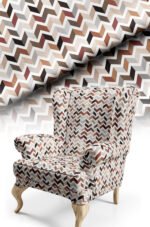 Diamond Patterned Brown Cotton-backed Thick rachel-knit Upholstery fabric 140cm width ( ZZ BROWN )