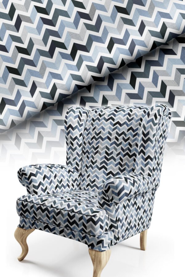 Blue Diamond Pattern Upholstery Fabric by Nilstar®
