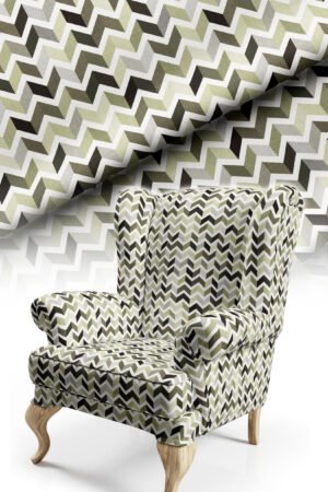 Diamond Patterned Green Cotton-backed Thick rachel-knit Upholstery fabric 140cm width ( ZZ GREEN )