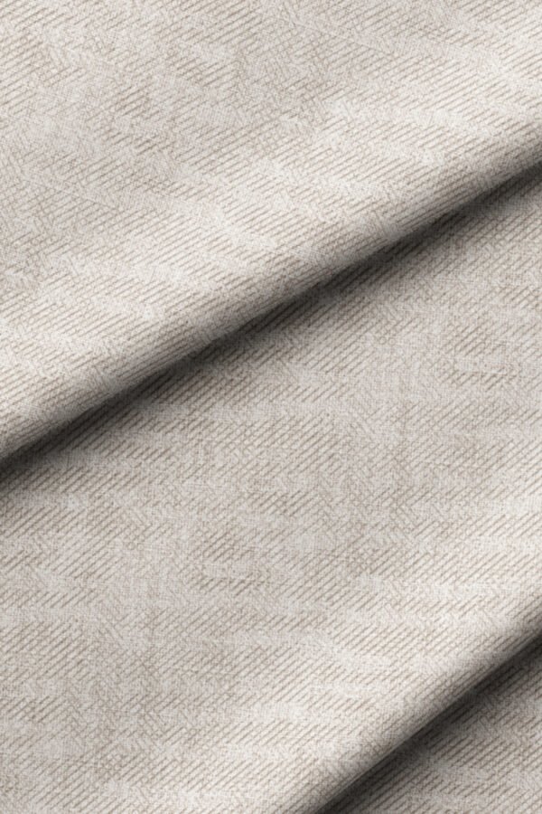 Off-White Beige Crinkle Effect Upholstery Fabric by Nilstar®