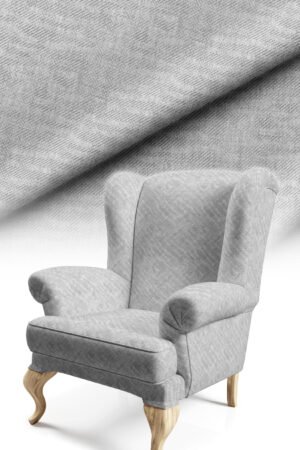Crinkle Effect Cotton-backed Digitally-printed Thick rachel-knit Upholstery fabric 140cm width ( KIRIK LIGHT GRAY )