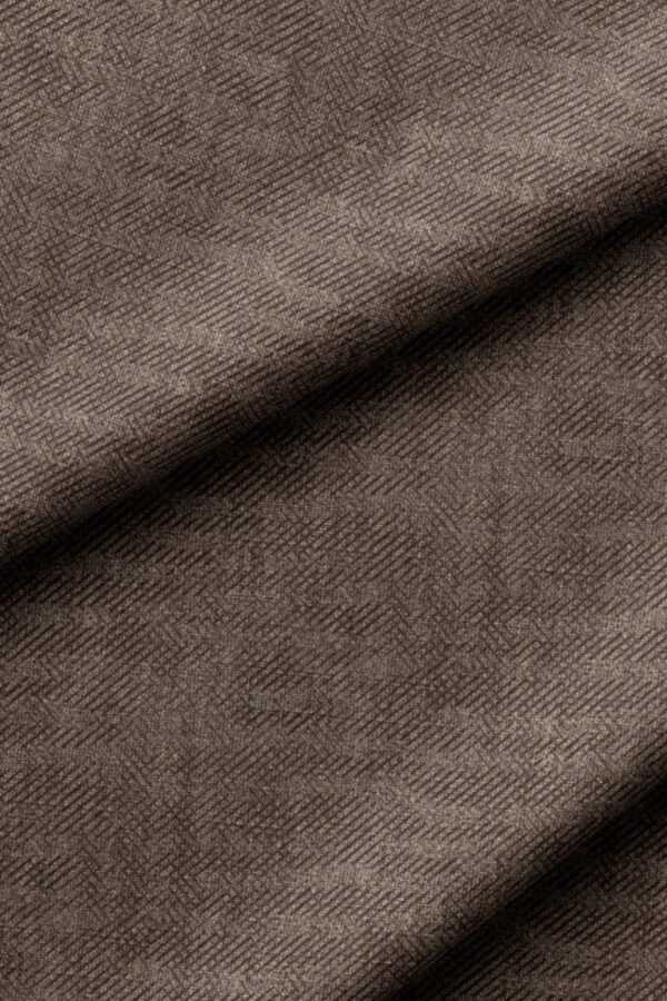 Muted Dark Beige Crinkle Effect Upholstery Fabric by Nilstar®