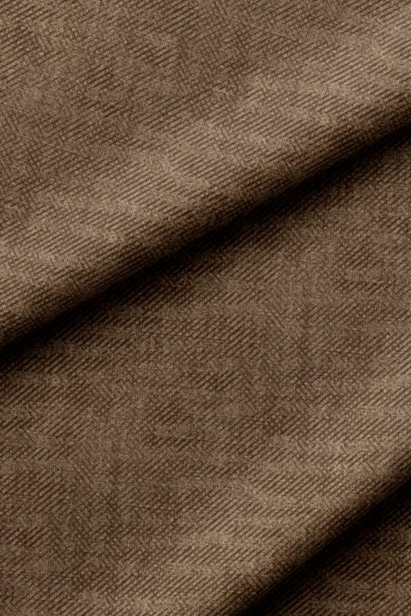 Muted Dark Brown Crinkle Effect Upholstery Fabric by Nilstar®