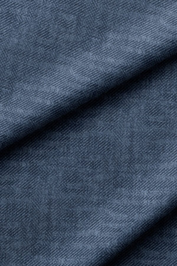 Muted Dark Blue Crinkle Effect Upholstery Fabric by Nilstar®