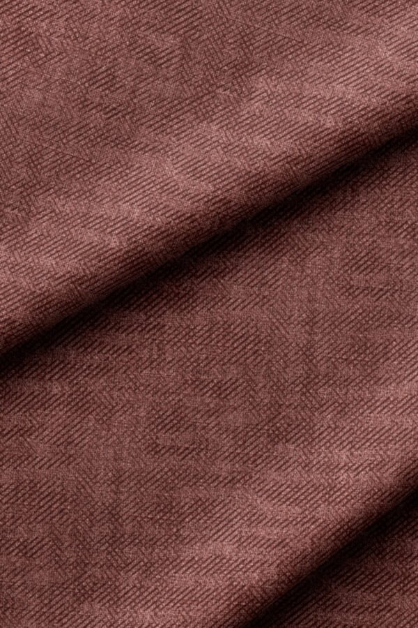 Muted Dark Powder Pink Crinkle Effect Upholstery Fabric by Nilstar®