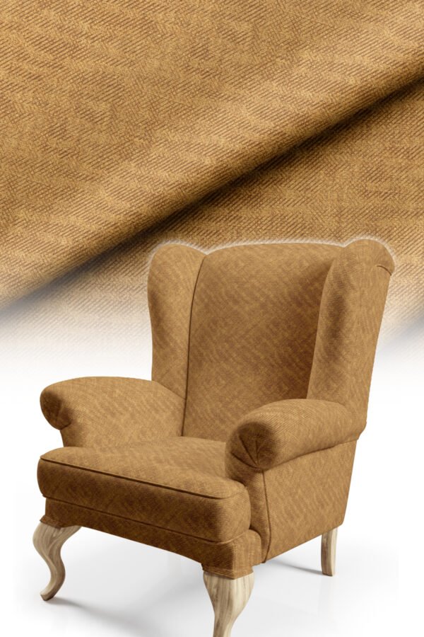 Muted Orange Crinkle Effect Upholstery Fabric by Nilstar®