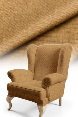 Crinkle Effect Cotton-backed Digitally-printed Thick rachel-knit Upholstery fabric 140cm width ( KIRIK ORANGE )