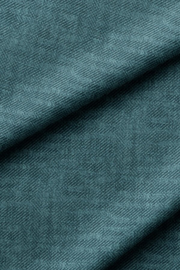 Muted Dark Turquoise Crinkle Effect Upholstery Fabric by Nilstar®
