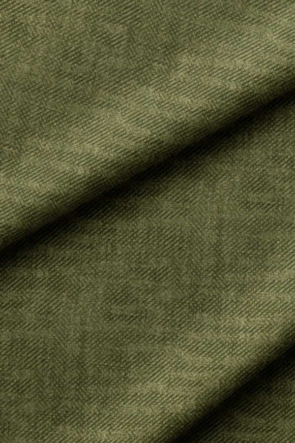 Muted Dark Green Crinkle Effect Upholstery Fabric by Nilstar®