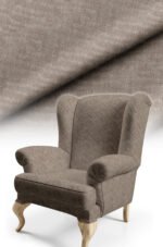 Crinkle Effect Cotton-backed Digitally-printed Thick rachel-knit Upholstery fabric 140cm width ( KIRIK MIDDLE BEIGE )