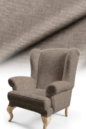Crinkle Effect Cotton-backed Digitally-printed Thick rachel-knit Upholstery fabric 140cm width ( KIRIK MIDDLE BEIGE )