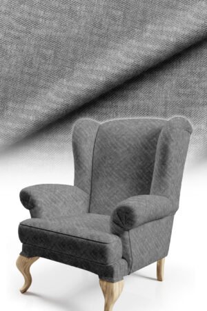 Crinkle Effect Cotton-backed Digitally-printed Thick rachel-knit Upholstery fabric 140cm width ( KIRIK GRAY )