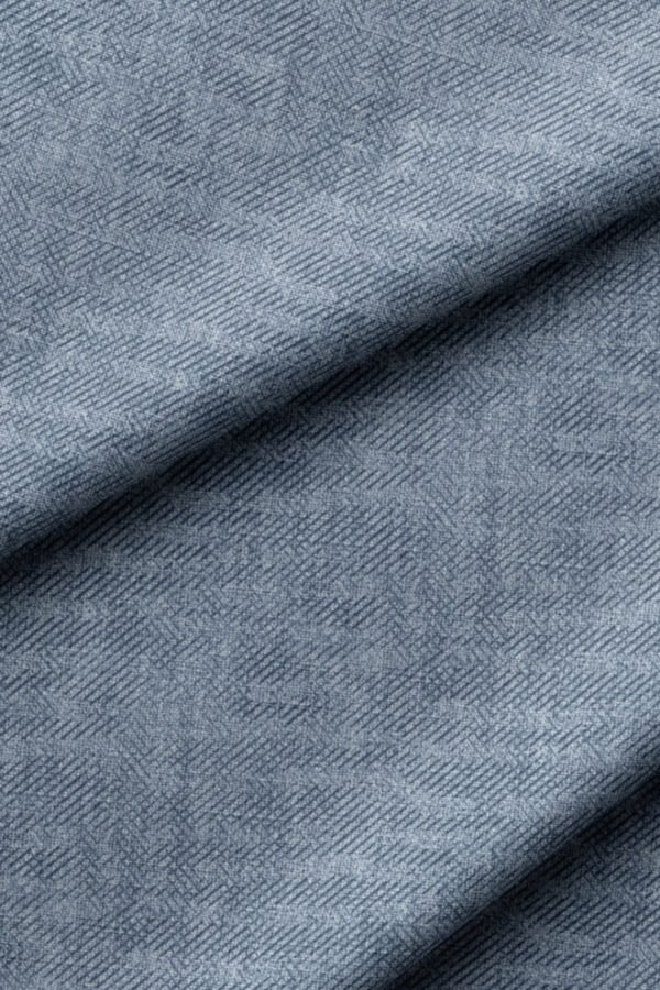 Muted Medium Blue Crinkle Effect Upholstery Fabric by Nilstar®