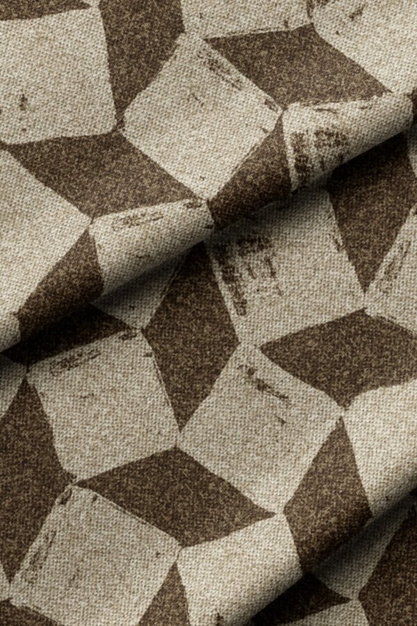 Brown Geometric Pattern Upholstery Fabric by Nilstar®