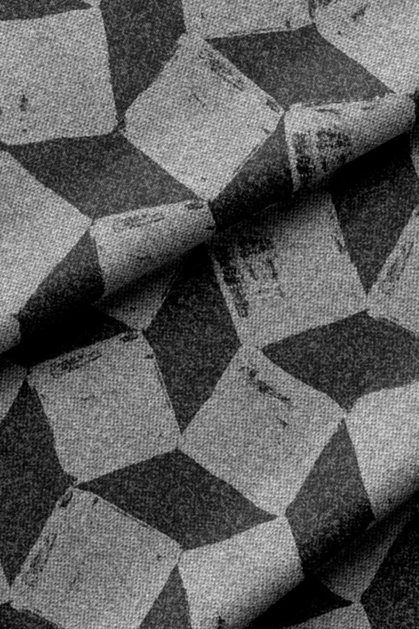 Black Geometric Pattern Upholstery Fabric by Nilstar®