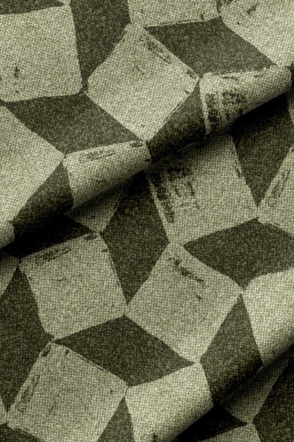 Green Geometric Pattern Upholstery Fabric by Nilstar®
