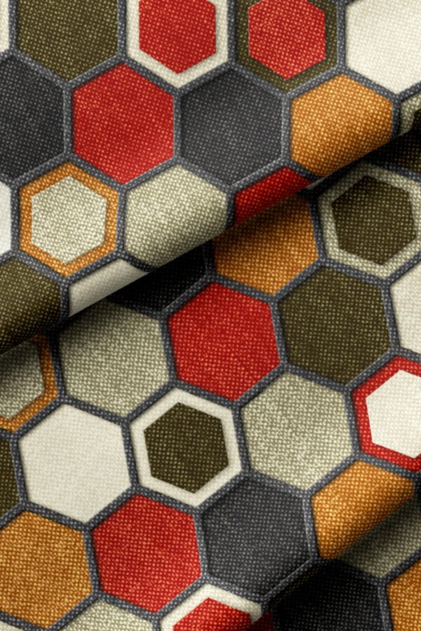 Modern Hexagon Pattern Upholstery Fabric by Nilstar®