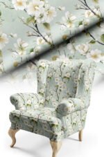 Spring Blossom Branch Pattern Upholstery Fabric, 140cm Width (FBR 94)