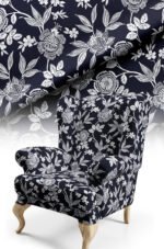 Classic Jacquard Patterned Floral Detailed Cotton-backed Thick rachel-knit Upholstery fabric 140cm width ( FBR 98 )