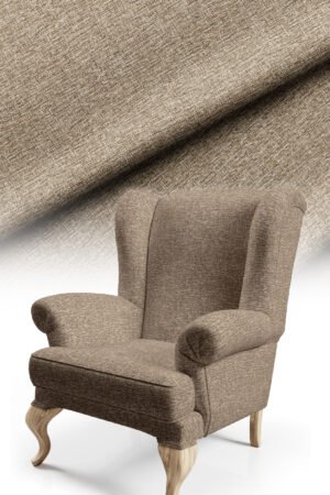 Linen Texture Effect Digitally-printed Upholstery sofa fabric, pillow cover, cushion Covering. Premium Fabric 140cm width ( LINEN 2 MIDDLE BROWN )