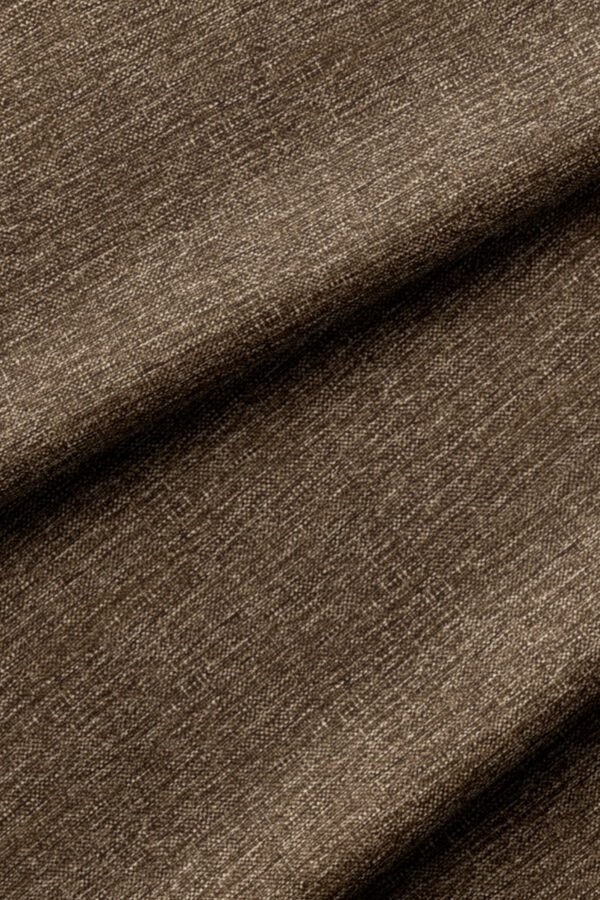 Dark Brown Linen-Effect Texture Upholstery Fabric by Nilstar®