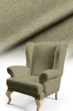 Linen Texture Effect Digitally-printed Upholstery sofa fabric, pillow cover, cushion Covering. Premium Fabric 140cm width ( LINEN 5 MIDDLE GREEN )