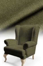 Dark Green Linen-Effect Texture Upholstery Fabric, 140cm Width (KETEN 6)
