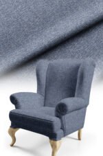 Linen Texture Effect Digitally-printed Upholstery sofa fabric, pillow cover, cushion Covering. Premium Fabric 140cm width ( LINEN 10 DARK BLUE )
