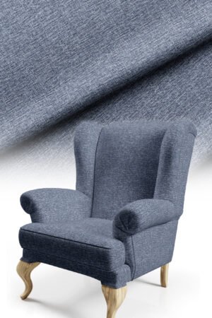 Dark Blue Linen-Effect Texture Upholstery Fabric, 140cm Width (KETEN 10)