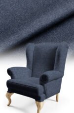 Linen Texture Effect Digitally-printed Upholstery sofa fabric, pillow cover, cushion Covering. Premium Fabric 140cm width ( LINEN 11 NAVY BLUE )