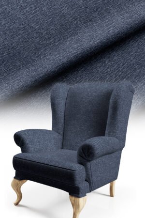 Linen Texture Effect Digitally-printed Upholstery sofa fabric, pillow cover, cushion Covering. Premium Fabric 140cm width ( LINEN 11 NAVY BLUE )