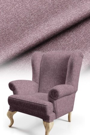 Dark Powder Pink Linen-Effect Texture Upholstery Fabric, 140cm Width (KETEN 13)