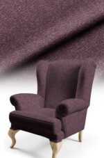 Linen Texture Effect Digitally-printed Upholstery sofa fabric, pillow cover, cushion Covering. Premium Fabric 140cm width ( LINEN 14 PLUM )