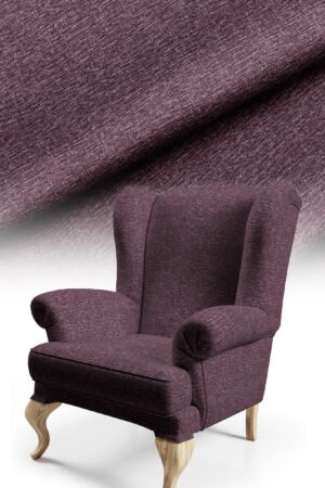 Linen Texture Effect Digitally-printed Upholstery sofa fabric, pillow cover, cushion Covering. Premium Fabric 140cm width ( LINEN 14 PLUM )