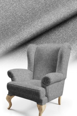 Grey Linen-Effect Texture Upholstery Fabric, 140cm Width (KETEN 15)