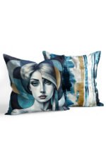 Modern Abstract Patterned Double-sided Babyface Pillow cover 2-piece set KRL 311