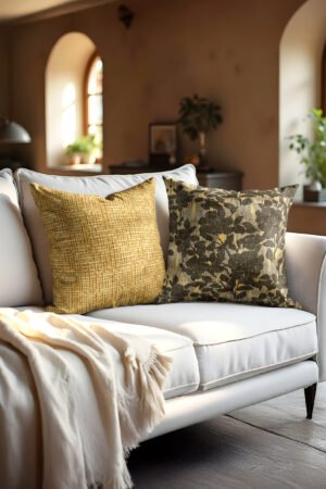 Classic Jacquard Floral Patterned Double-sided Babyface Pillow cover 2-piece set