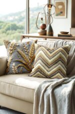 Natural Wheat Patterned Double-sided Babyface Pillow cover 2-piece set