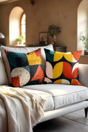 Abstract Modern-patterned Double-sided Babyface Pillow cover 2-piece set