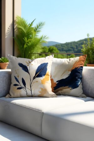 Elegant Modern-patterned Double-sided Babyface Pillow cover 2-piece set