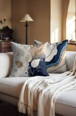 Pearl Leaf Patterned Double-sided Babyface Pillow cover 2-piece set