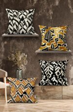 SAFARI CONCEPT ZEBRA PATTERNED DOUBLE-SIDED DIGITALLY-PRINTED PILLOW COVER 4-piece set ( KRL 46 )