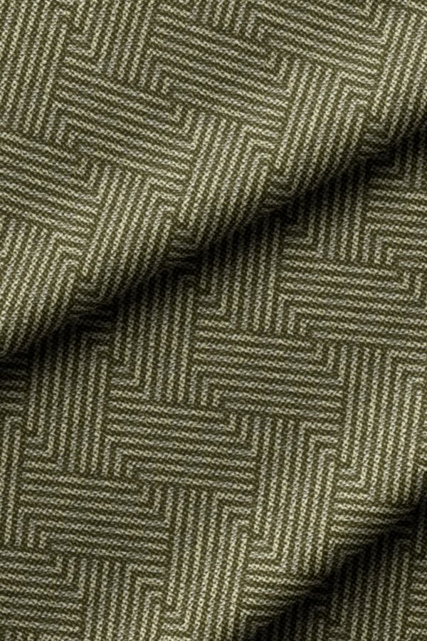 Green Woven-Effect Maze Pattern Upholstery Fabric by Nilstar®
