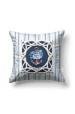CANILA MARINE SEA Patterned Blue, White Square Pillow cover 43 x 43 cm Double-sided Pillow cover 1 PIECE(S) ( MARINE 3 )