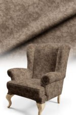 Modern Honeycomb Patterned Digitally-printed Upholstery sofa fabric, Pillow cover, Cushion, Chair Covering. Premium Fabric 140cm width ( PET 2 MIDDLE BROWN )