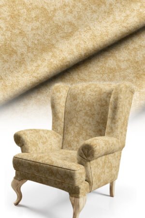 Modern Honeycomb Patterned Digitally-printed Upholstery sofa fabric, Pillow cover, Cushion, Chair Covering. Premium Fabric 140cm width ( PET 7 LIGHT YELLOW )